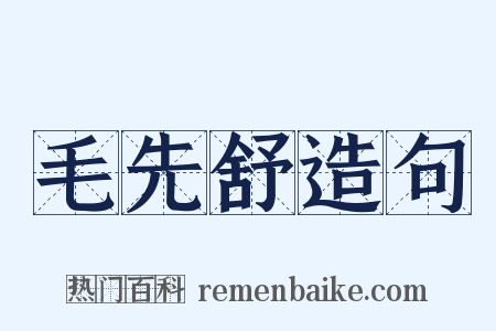 毛先舒造句是什么意思的图片